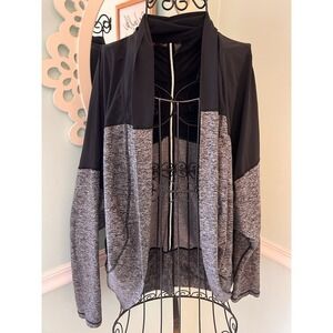 Zella M/L Reversible Colorblock Cocoon Cardigan Womens Tunic Open Front Sweater‎